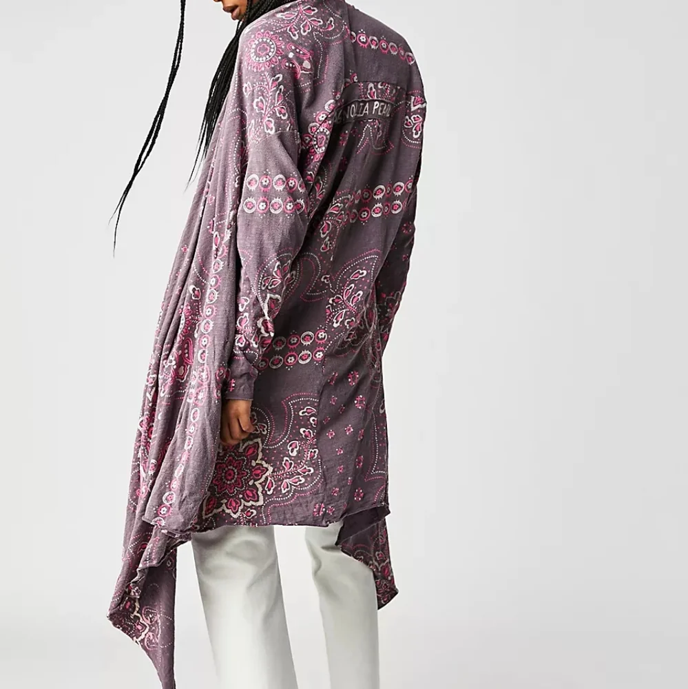 New magnolia pearl stargazer cardi purple pink bandana cardigan OS Karesa ithaca - Picture 10 of 16